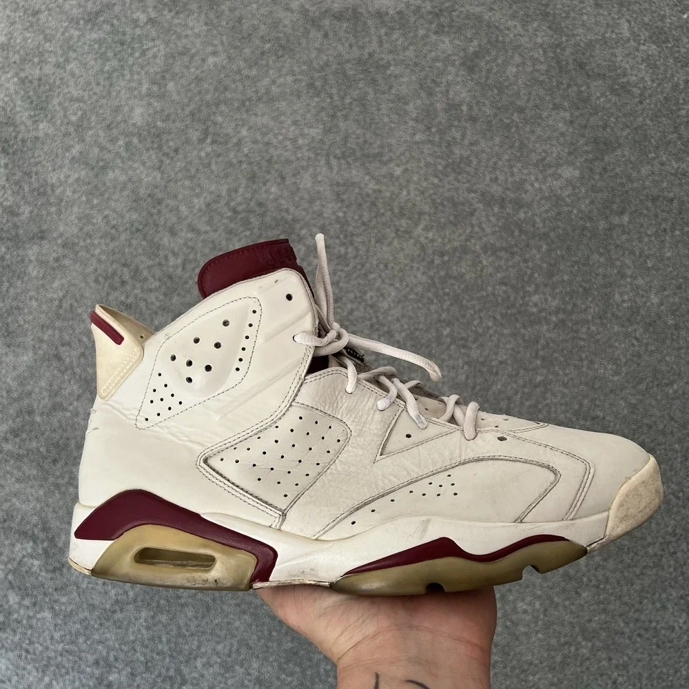 Air Jordan 6 Maroon Off White Mens Size 14 384664-116